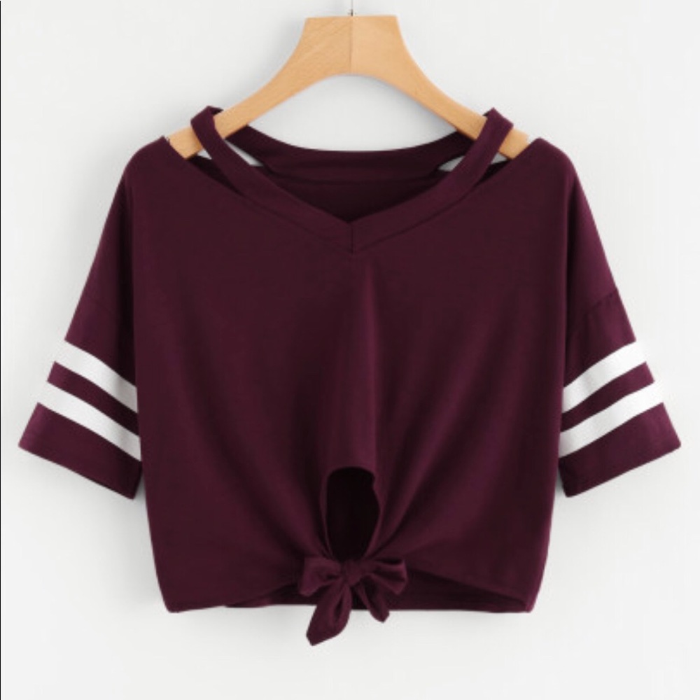 Burgundy top